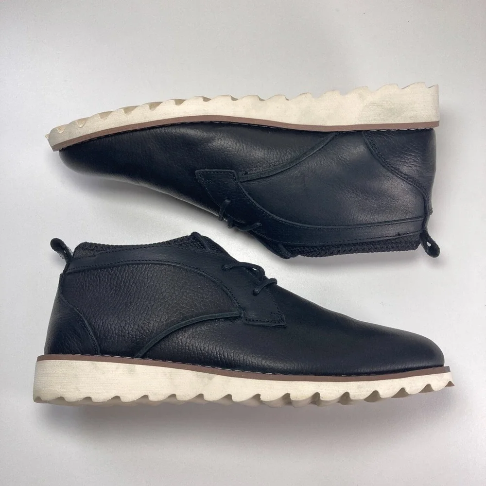 Territory Leather Chukka Sneaker Boots Patton Black White Hybrid Shoe Mens 9.5